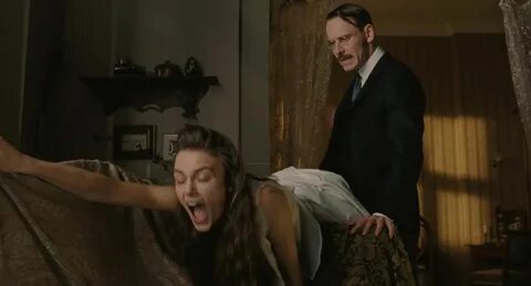 Keira Knightley spanked topless in A Dangerous Method.