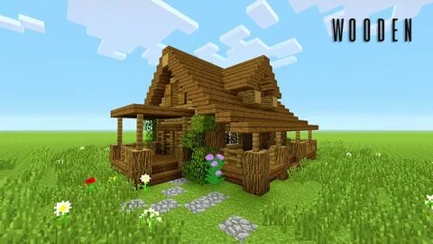 MINECRAFT: How to build wooden house (Rustic) - YouTube