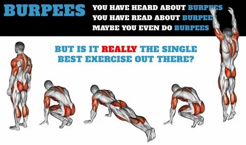 See what muscles burpees work and read about all the benefit