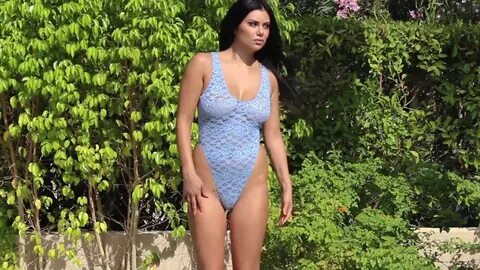 Tahoe Sheer Blue Lace Thong One Piece Swimsuit - YouTube