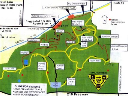 Foothill Flyers - Glendora South Hills Park Trail Map