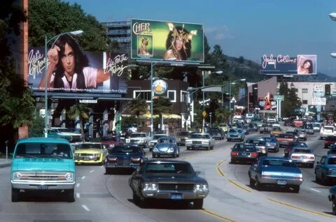 Sunset Strip, 1979. Billboards were hand painted Sunset stri