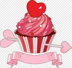 Cupcake Muffin Gambar Hari Valentine, cup cake, cinta, makan