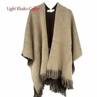 2017 Fashion Women Stole Scarf Knitted Cashmere Poncho Capes