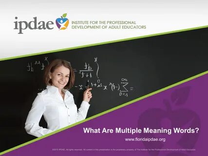 What Are Multiple Meaning Words