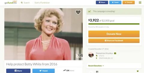 Una campaña hace crowdfunding para proteger de 2016 a Betty 