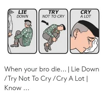 LIE DOWN TRY NOT TO CRY CRY a LOT 36 When Your Bro Die Lie D