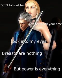 Vergil dont look at boobs meme