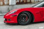 Red Chevrolet Corvette Z06 With CCW Classic Wheels in Matte 
