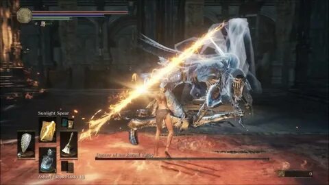DS3 NG++: PvE Sunlight Spear Damage Example/Montage - YouTub