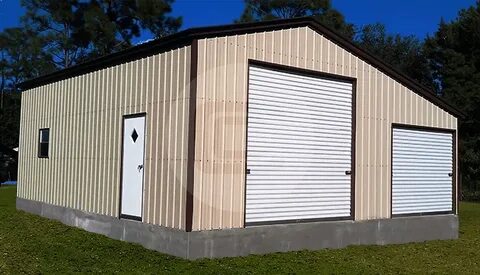 30x31 Enclosed Building Buy Garage with Lean-to