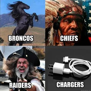 BRONCOS CHIEFS RAIDERS CHARGERS - AFC West - quickmeme