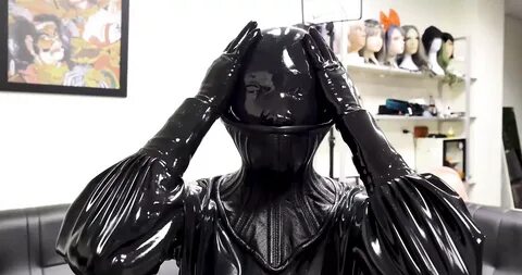 Latex mummy bondage