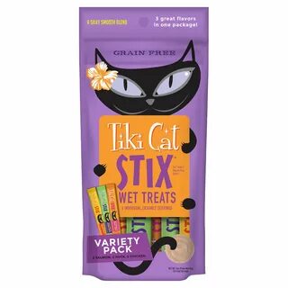 Tiki Cat ® Stix™ Wet Cat Treats - Variety Pack, Grain 