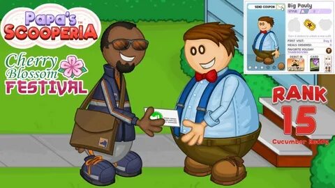 Papa's Scooperia: Send Coupon For Big Pauly Vip - Rank 15 Cu