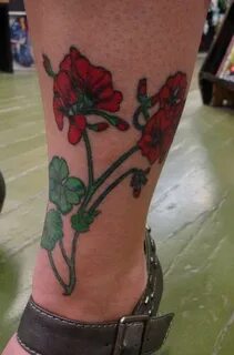Geranium tattoo, Tattoos, Geraniums