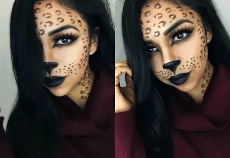 Cheetah Halloween Makeup Tutorial Halloween makeup looks, Ha