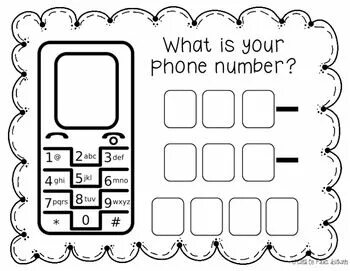 Phone Number Practice Kindergarten readiness, Numbers presch