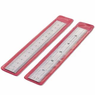 Rulers 1/32 1/64 mm and .5 mm 2 Pack Rigid Stainless Steel R
