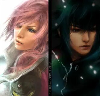 FFXIII - Lightning and Noctis by metalguppy Final fantasy ar