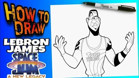 HOW TO DRAW LEBRON JAMES SPACE JAM 2 A NEW LEGACY TOON como 