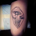 30+ Simple Mushroom Tattoos Crystal tattoo, Mushroom tattoos