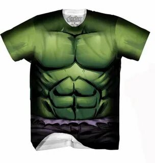 Marvel Hulk Verde Rock Sublimated Mens Costume T-Shirt: Amaz