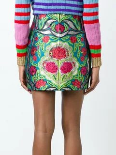 Gucci Floral Brocade Mini Skirt - Farfetch