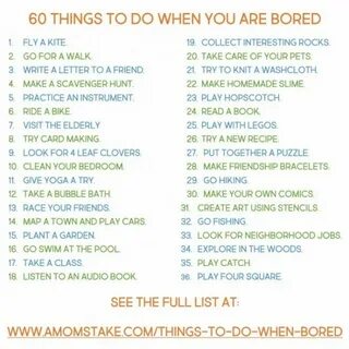 Easy & Cheap Things to do When You're Bored for Kids and Fam