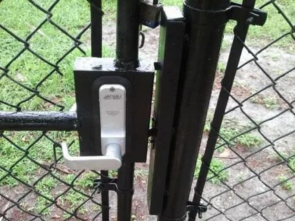chain link fence gate latch lock 2 Chain fence, Chain link f