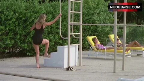 Cindy Morgan Sexy in Black Swimsuit - Caddyshack (0:43) Nude