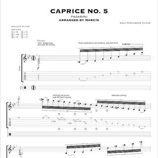 Paganini's Caprice no. 5 - TABS - Marcin