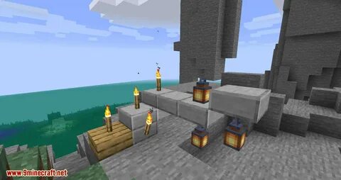 Torch Slabs Mod 1.18.1, 1.17.1 (Torches & Lanterns to be Pla