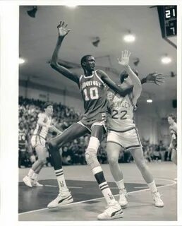 Manute Bol in college. He was officially measured and listed