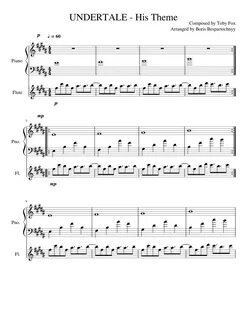 Undertale Flute Sheet Music 16 Images - Undertale Undertale 