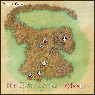 Eso Hews Bane Skyshards Map - Delaware County Township Map