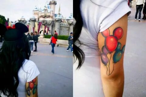 mickey balloons Disney tattoos, Disney sleeve tattoos, Ballo