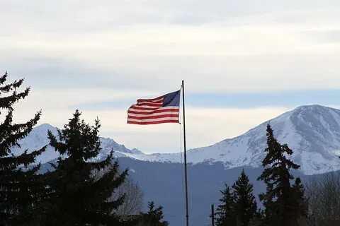 American Flag in the Mountains Photograph by Heather Ormsby 