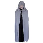 SeasonsTrading 54" Gray Cloak with Large Hood Costume Access