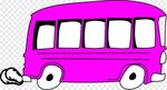 Bus, skolebus, lyserød, transport, køretøj, png PNGWing