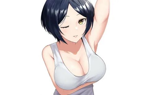 Обои girl, sexy, boobs, anime, short hair, breasts, big boobs, babe, oppai, big 