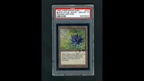 $900,000 PSA 10 Alpha Black Lotus Signed By Christopher Rush