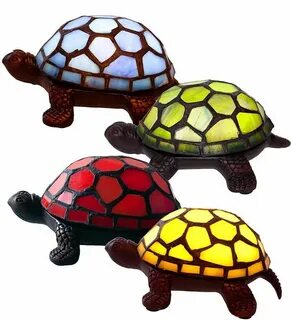 Light the night with this adorable stained glass Turtle Acce