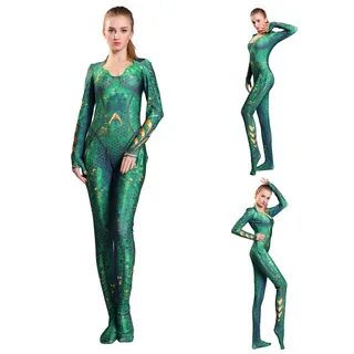 New Women Kids Movie Aquaman Mera Queen Cosplay Costume Atla