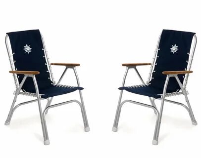 FORMA MARINE Boat Chairs High Back Navy Blue Deck Folding Ma