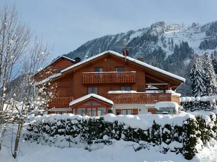 Mountain Ski Chalet, Views Over Lake Geneva, Summer And Wint