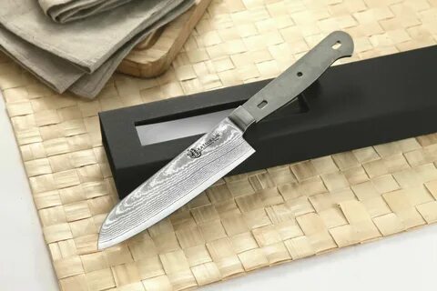 Кухонный нож KATSURA Japanese Damascus Santoku Knife Blank V
