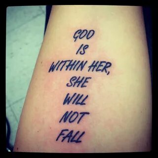 God is within her, she will not fall. #tattoo #psalms Tattoo