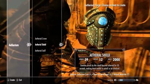Skyrim: Dawnguard RARE Weapons/Armor - Aethrium Crown/Shield