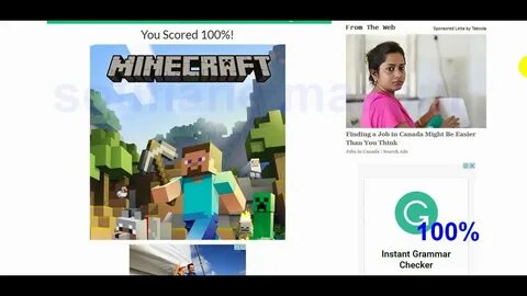 Ultimate Minecraft Quiz 100% - YouTube